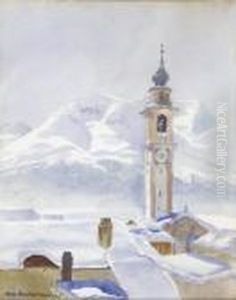 Der Kirchenturm Von Samaden