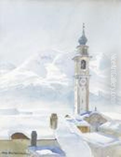 Der Kirchturm Von Samedan - view 1
