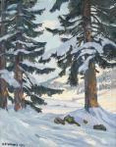 Winterlandschaft Unter Blauem Himmel. - view 1