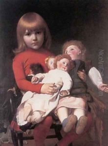 Madeleine Juliette Gérôme et Ses Poupées (Madeleine Juliette Gérôme and Her Dolls) by Jean-Leon Gerome