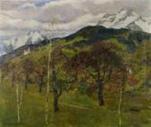 Hugellandschaft Mit Baumen. 1930.