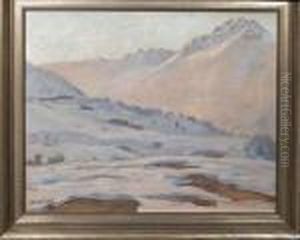 Winterliche Gebirgslandschaft. 1930. by Hans Beat Wieland