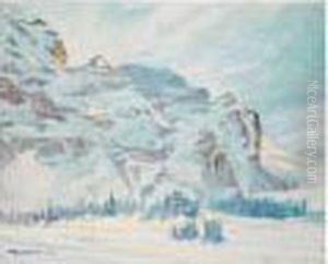 Wintermorgen Am Schwarzmonch by Hans Beat Wieland