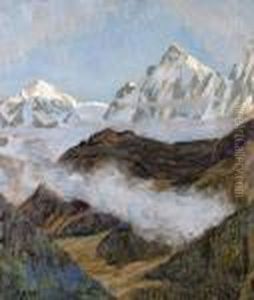 "abendstimmung Bei Arosa". by Hans Beat Wieland