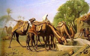 Camels at the Trough by Jean-Leon Gerome