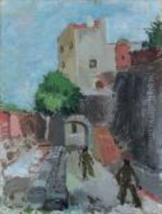 Eingang Zum Schloss Collioure by Walter Kurt Wiemken