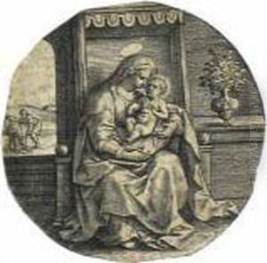 Item No. 527855 : Jan Wierix, Adoration Of The Magi Dxt1 by Johan Wierix