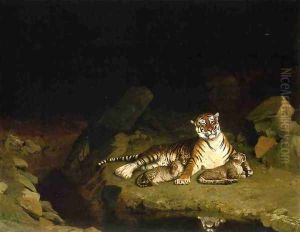 Tiger on the Lookout 2 by Jean-Leon Gerome