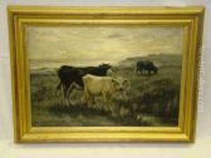 Cows In A Filed by John Carleton Wiggins