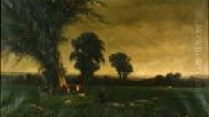 Cattle And Sheep In An Upland Pasture, Purportedly Prospect Park In Brooklyn