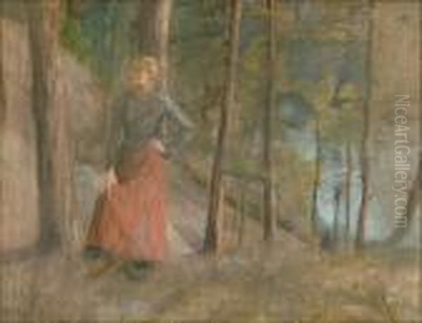 "nainen Metsassa". - view 1