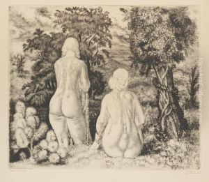 Nudes In Landscape by Eduard Wiiralt