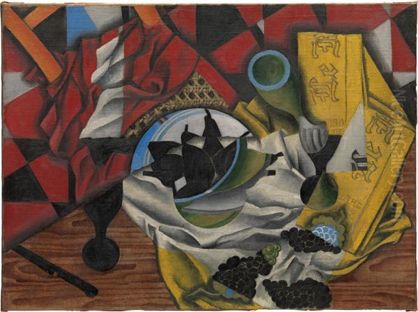 Pears And Grapes On A Table - view 1