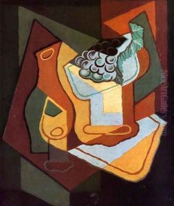 Bottle, Wine Glass and Fruit Bowl