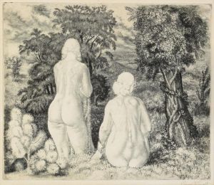 Nudes In Landscape by Eduard Wiiralt