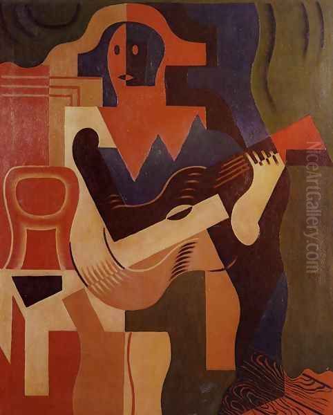 Harlequin With Guitar - view 1