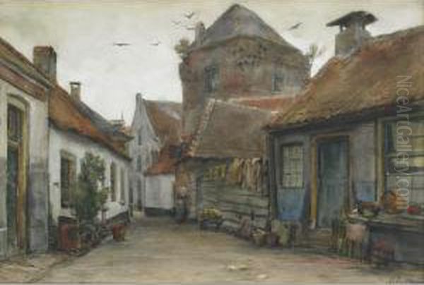 Washday In A Dutch Laneway - view 1