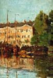 Zicht Op Stadshaven, Mogelijk Amsterdam by Jan Hillebrand Wijsmuller