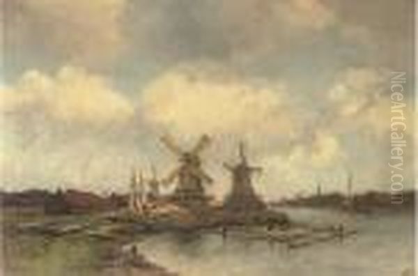 Windmills At The Zaanse Schans - view 1