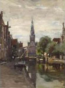 A View Of Alkmaar by Jan Hillebrand Wijsmuller