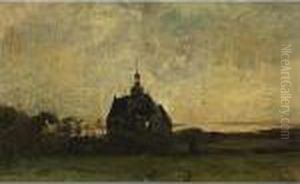 Church Of Egmond-binnen Late Afternoon by Jan Hillebrand Wijsmuller