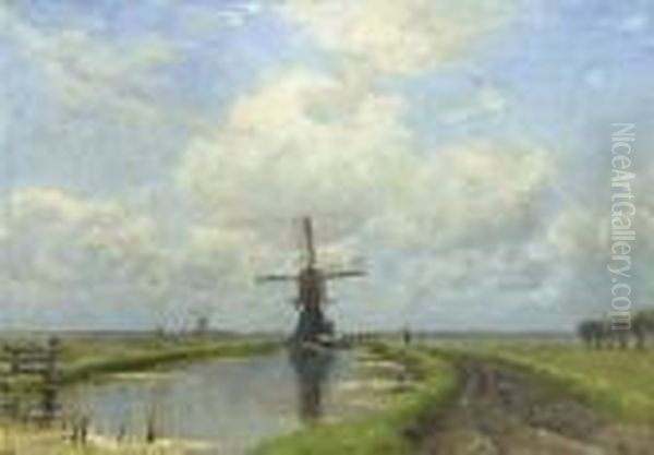 Windmills In A Polder Landscape - view 1