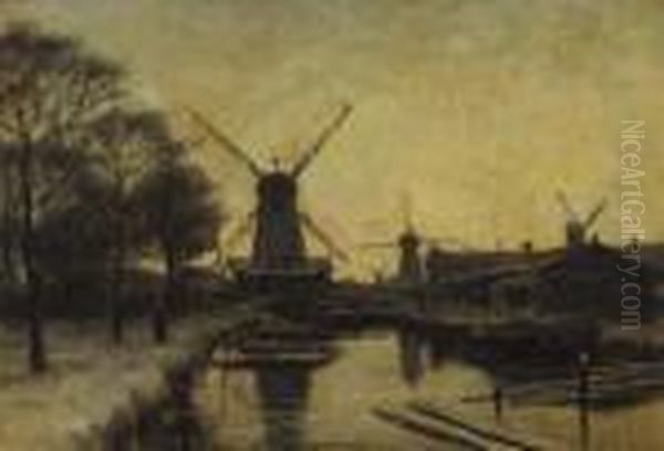 Windmills In Winter - view 1