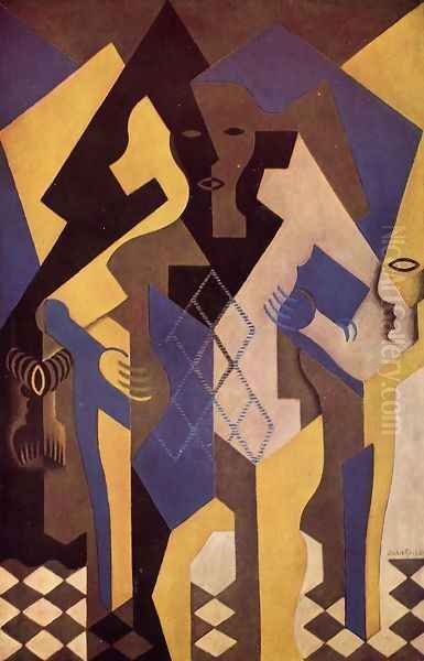 Harlequin At A Table - view 1