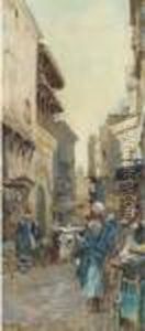 A Street Market, Cairo by Charles Wilda