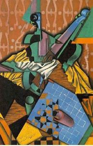 Violin And Checkerboard