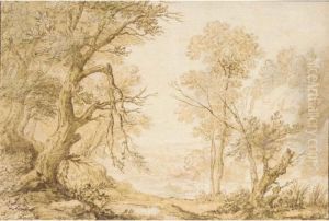 View Of A Rocky Wooded Landscape by Jan Wildens