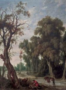 Paesaggio Con Il Buon Samaritano Paesaggio Roccioso Con Viandanti by Jan Wildens