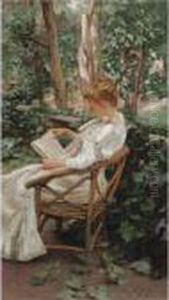 Reading In The Garden - view 1