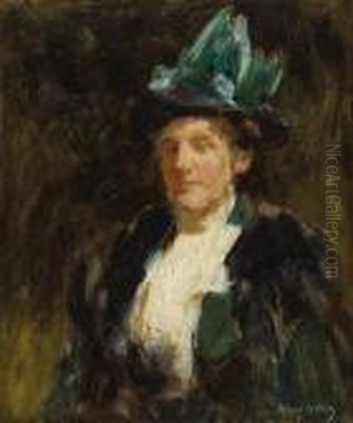 Study Of A Lady In Green - view 1