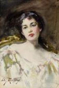 Study Of A Young Lady In A White Dress