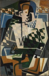 Harlequin with a Guitar by Juan Gris