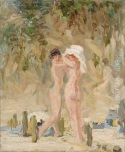 After Bathing by Ferdinand Abraham Isaac Wilhelm