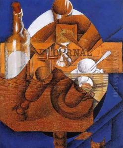 Glass, Cup and Bottle by Juan Gris
