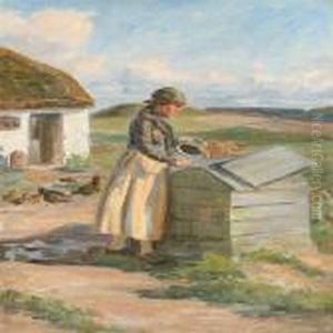 Woman At A Well by Johannes Martin Fastings Wilhjelm