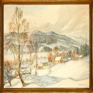 A View Over Lillehammer In Norway
