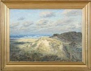 Scene From Skagen Beach by Johannes Martin Fastings Wilhjelm