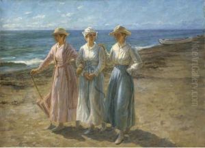 On Skagen Beach by Johannes Martin Fastings Wilhjelm