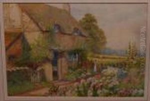 Cottage Garden Scene by Arthur Stanley Wilkinson