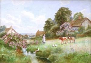 Early Summer At Porthoustock, Cornwall by Arthur Stanley Wilkinson