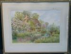 Cottage By A Stream by Arthur Stanley Wilkinson