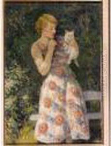 Jeune Femme Et Le Chaton Jeune Femme Et Le Chaton