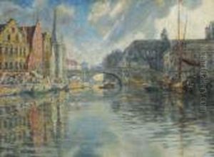 The Leie And The Graslei At Ghent The Leie And The Graslei At Ghent