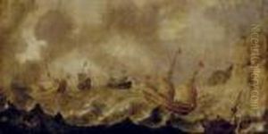 Shipping In Rough Waters Offshore by Adam Willaerts