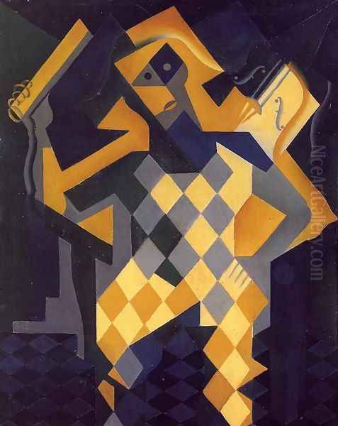 Harlequin with Violin - view 1