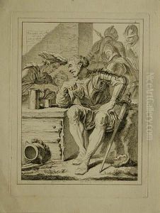 Rycerz W Oberzy by Johann Georg Wille